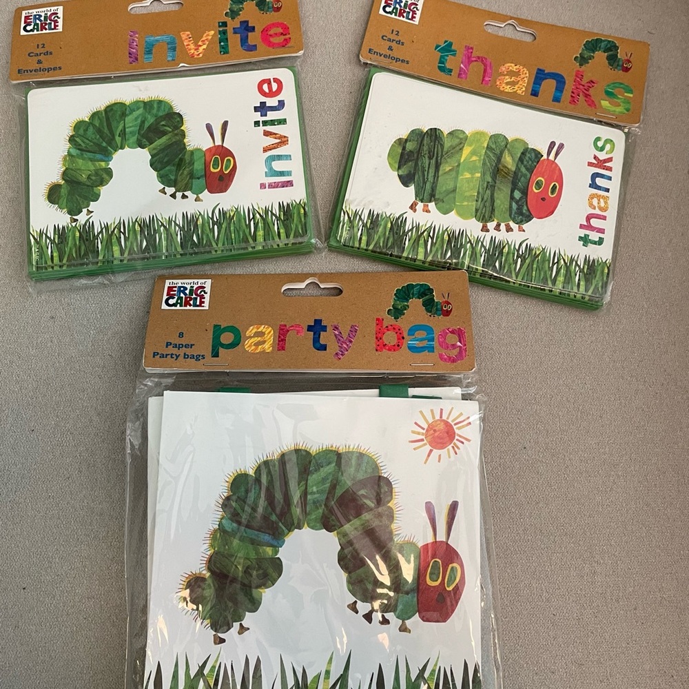 Eric Carle The Very Hungry Caterpillar Invitations, Thank you cards & Gifts